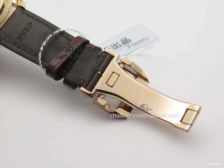 MIROTIME 0414 Portuguese IW371415 ZF 1:1 Best Edition RG Black dial On Brown Leather Strap A Modern 7286